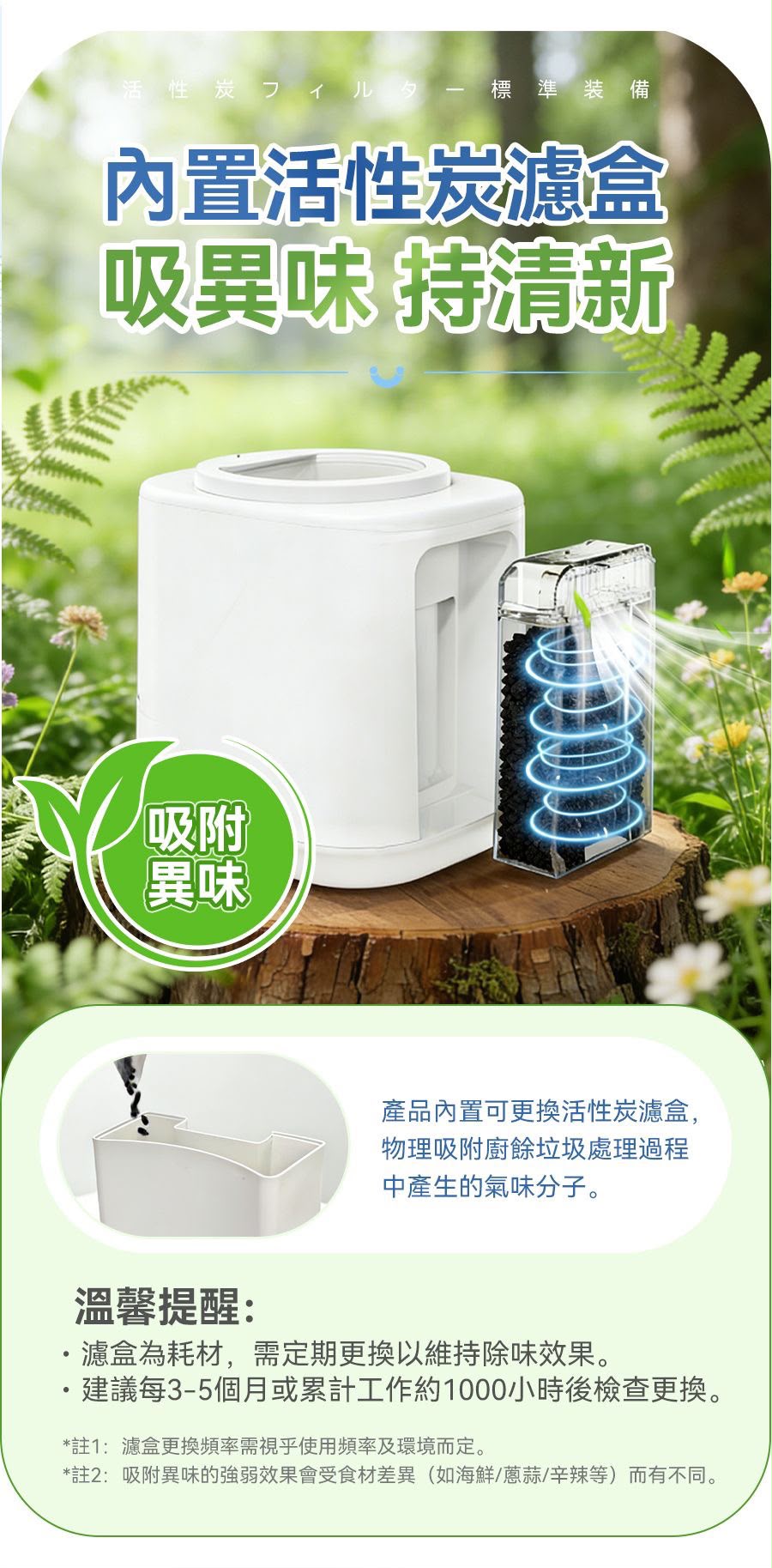 Yohome 智能粉化減量發酵
堆肥可視窗自清潔可卸洗刀組多用途環保廚餘機PRO