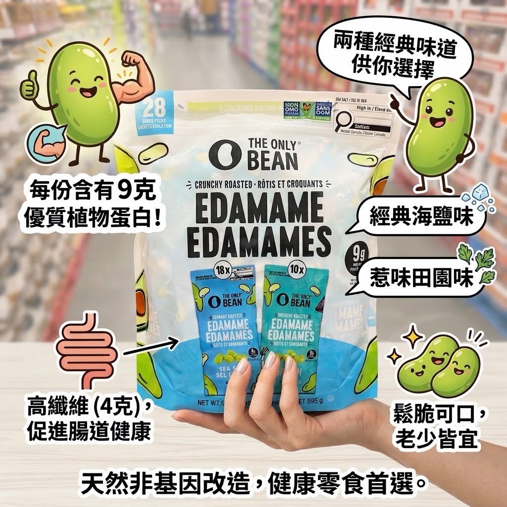 加拿大直送 預購 The Only Bean 脆烤枝豆(18g x 28)