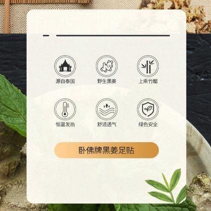 臥佛牌睡眠排毒黑薑竹醋腳貼 (10片) Ginger Foot Patch