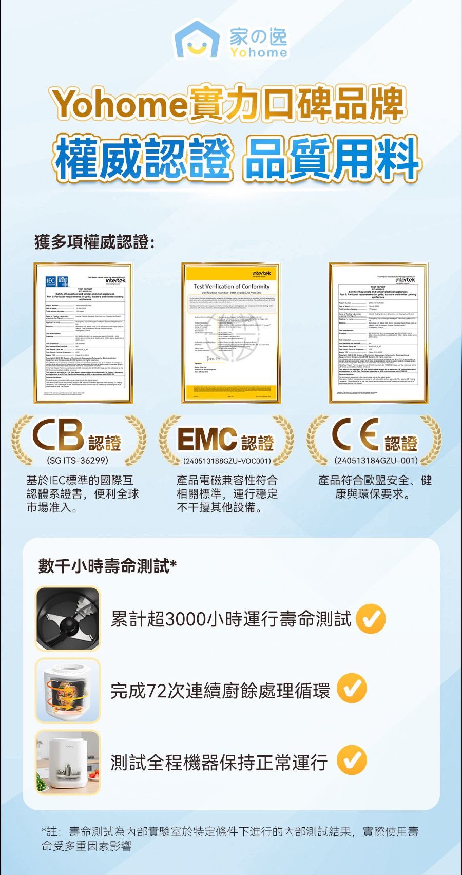 Yohome 智能粉化減量發酵
堆肥可視窗自清潔可卸洗刀組多用途環保廚餘機PRO