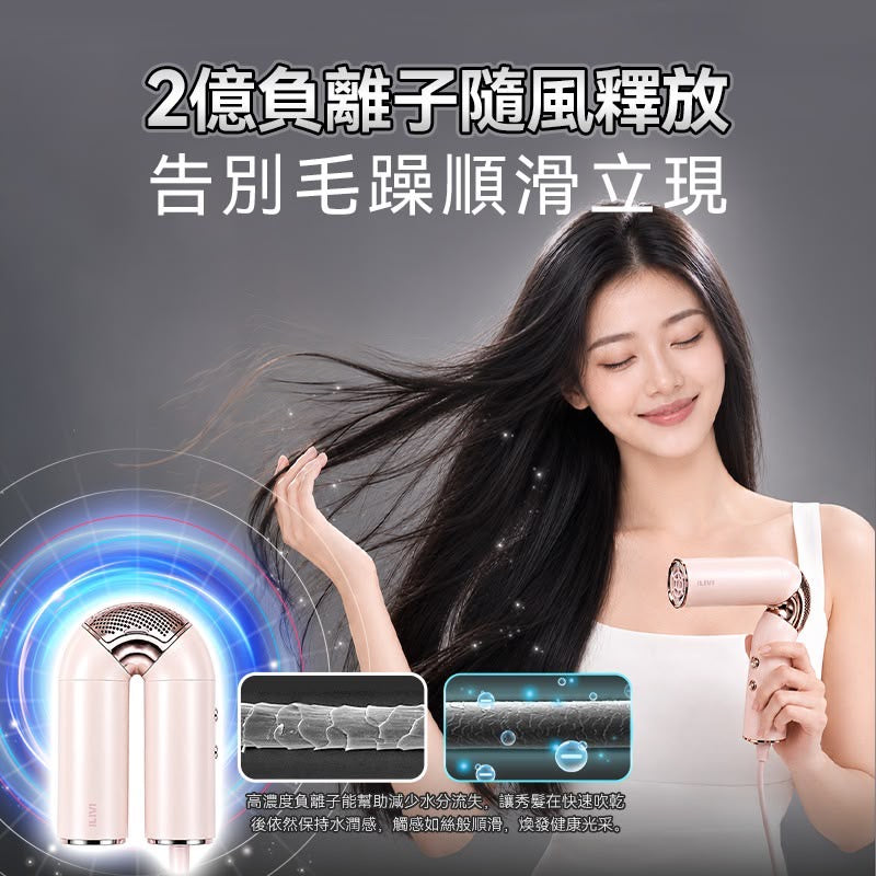 德國iLIVI Mini 旋轉折疊收納輕量便攜負離子溫控護髮高速風筒 PRO